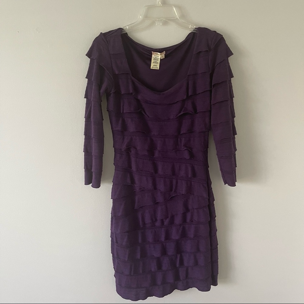 Sophie max tiered purple dress